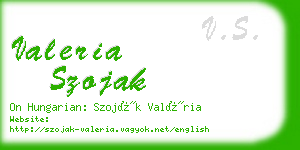 valeria szojak business card